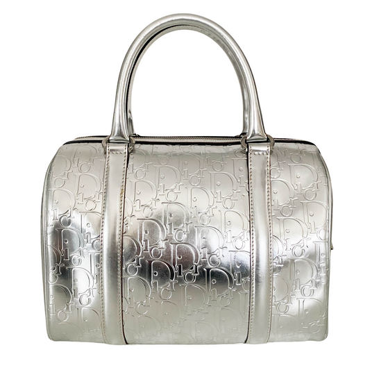 Trotter Bowling Metallic Silver Boston Handbag