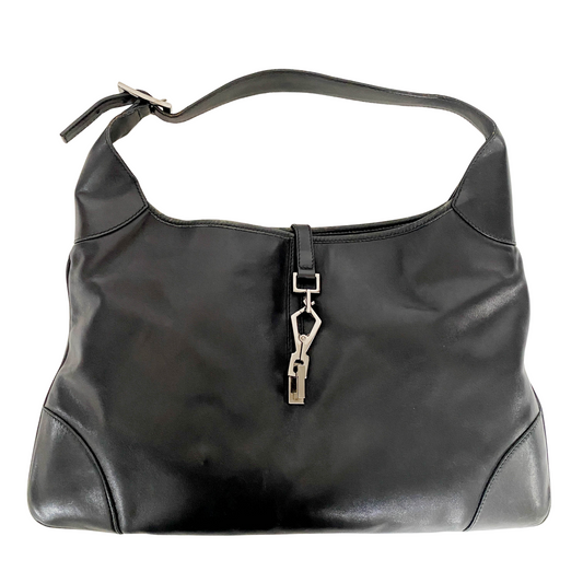 Jackie Kandinsky Large Black Leather Shoulder Bag