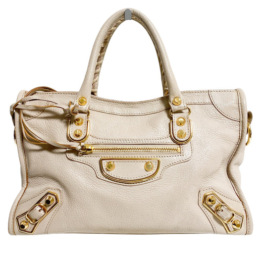 BALENCIAGA Metallic Edge City Small Pale Pink Beige 432831 AQ41G 2765, in , Sold by HIVE PRELOVED - Handle Bags, Shoulder Bags,