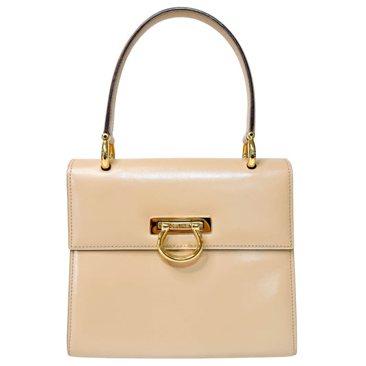 CELINE Leather Top Handle Handbag Cream Beige, in , Sold by HIVE PRELOVED - Handle Bags, ,