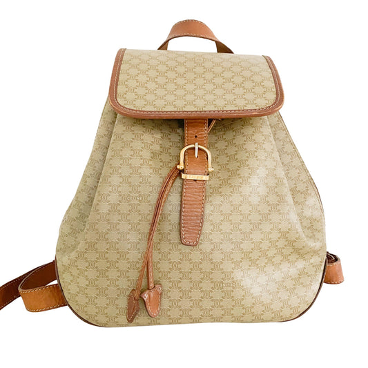 CELINE Macadam Canvas Backpack, Coated Canvas in Neutral, Sold by HIVE PRELOVED - Backpacks, ,