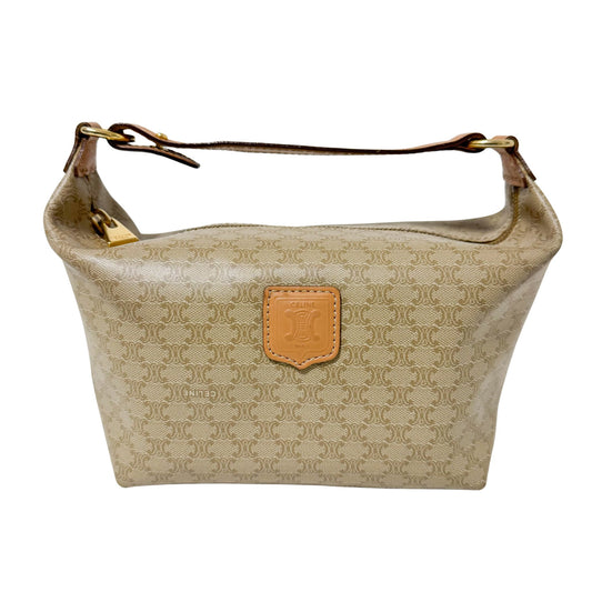 CELINE Macadam Triomphe Beige PVC Canvas Pochette Pouch Bag, in , Sold by HIVE PRELOVED - Handle Bags, ,