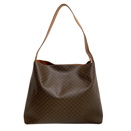 CELINE Macadam Triomphe Brown Leather Hobo Shoulder Bag, in , Sold by HIVE PRELOVED - Shoulder Bags, ,