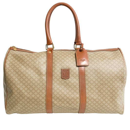 CELINE Macadam Triomphe Vintage Beige Boston Bag, in , Sold by HIVE PRELOVED - Travel bags, ,