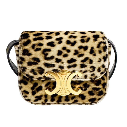 CELINE Mini Claude Triomphe Leopard Pony Hair Shoulder Bag, in , Sold by HIVE PRELOVED - Mini bags, Shoulder Bags,