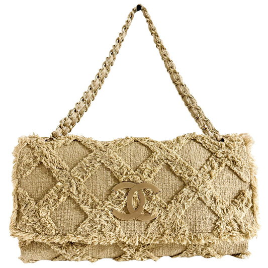 CHANEL 2009 Large Crochet Flap Shoulder Bag, in , Sold by HIVE PRELOVED - Shoulder Bags, ,