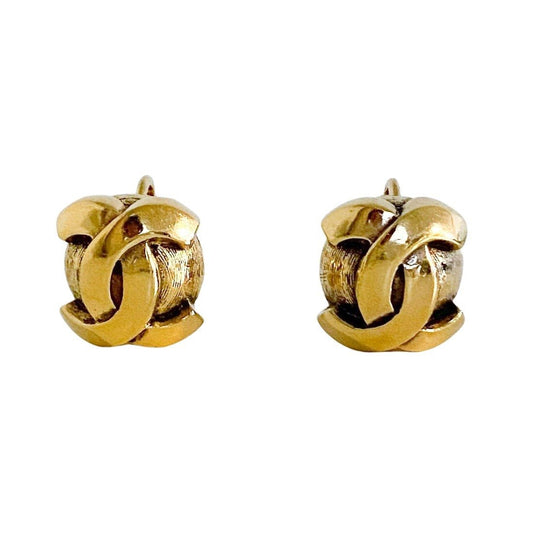 CHANEL CC Gold Earrings, Gold Hardware in Gold, Sold by HIVE PRELOVED - Earings, ,