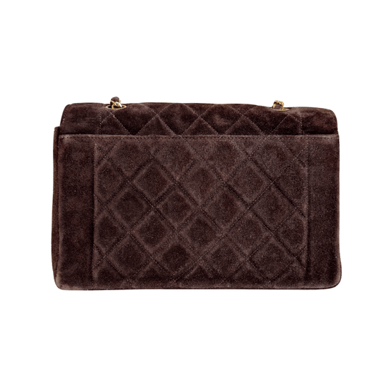 CHANEL Diana Brown Suede Quilted Single Flap Shoulder Bag, in , Sold by HIVE PRELOVED - Shoulder Bags, ,