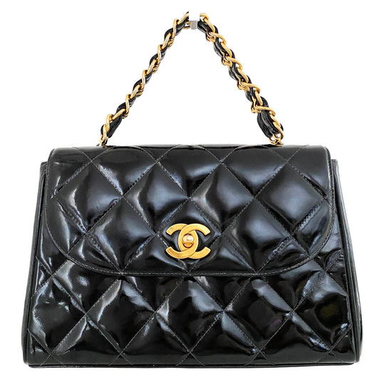 CHANEL Quilted Matelasse Patent Chain Bag, in , Sold by HIVE PRELOVED - Handle Bags, Items on Sale,