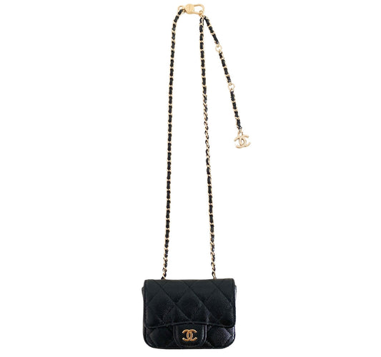 CHANEL Timeless Classic Flap Mini Side Pack Chain Belt Bag, in , Sold by HIVE PRELOVED - Belt bags, Items on Sale, Mini bags