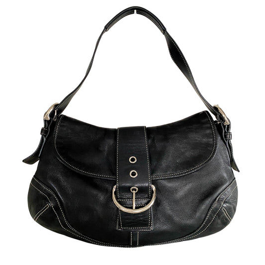 COACH Black Leather Small Soho Buckle Flap Hobo Shoulder Bag Vintage, in , Sold by HIVE PRELOVED - Shoulder Bags, ,