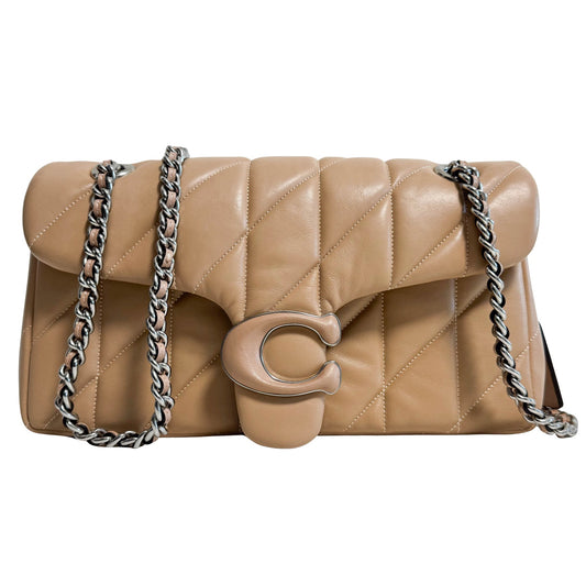 COACH Pillow Tabby Pink Beige Leather Chain Shoulder Bag, in , Sold by HIVE PRELOVED - Shoulder Bags, ,