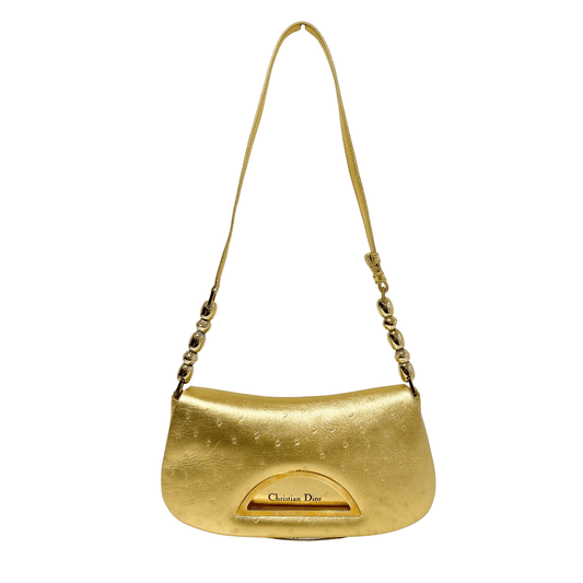 DIOR Malice Pearl Gold Leather Shoulder Bag, in , Sold by HIVE PRELOVED - Handle Bags, ,