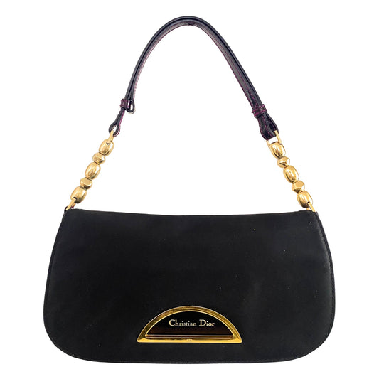 DIOR Maris Pearl Neoprene Shoulder Bag, Neoprene in Black, Sold by HIVE PRELOVED - Shoulder Bags, ,