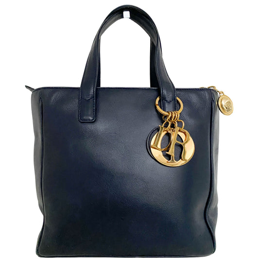 DIOR Mini Handbag, Leather (unspecified) in Navy, Sold by HIVE PRELOVED - Handle Bags, Totes,