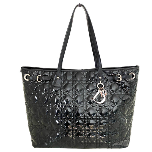 DIOR Panarea Tote, Patent Leather in Black, Sold by HIVE PRELOVED - Totes, ,