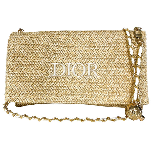 DIOR Rattan Clutch Shoulder Bag (Dior Beauty Amenity Bag), in , Sold by HIVE PRELOVED - Clutch bags, Shoulder Bags,