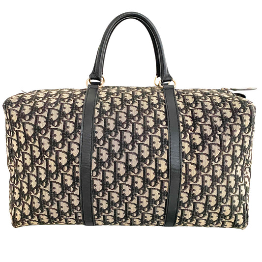 DIOR Trotter Bowling Bag 40, Cotton Canvas in Black, Sold by HIVE PRELOVED - Travel bags, ,