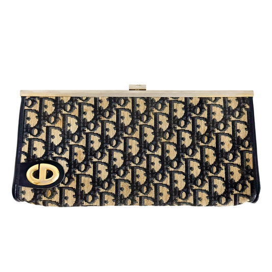 DIOR Trotter Canvas Navy Clutch, in , Sold by HIVE PRELOVED - Clutch bags, ,