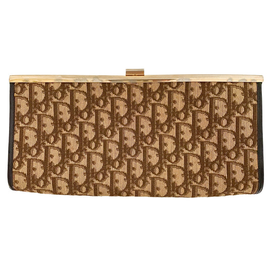 DIOR Trotter Clutch Bag, Cotton Canvas in Neutral, Sold by HIVE PRELOVED - Clutch bags, ,