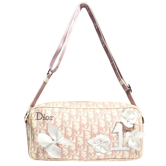 DIOR Trotter Pink Canvas Shoulder Bag, in , Sold by HIVE PRELOVED - Crossbody bags, ,