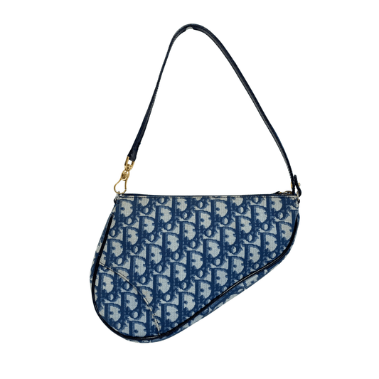 DIOR Trotter Saddle Navy Canvas, in , Sold by HIVE PRELOVED - Handle Bags, ,