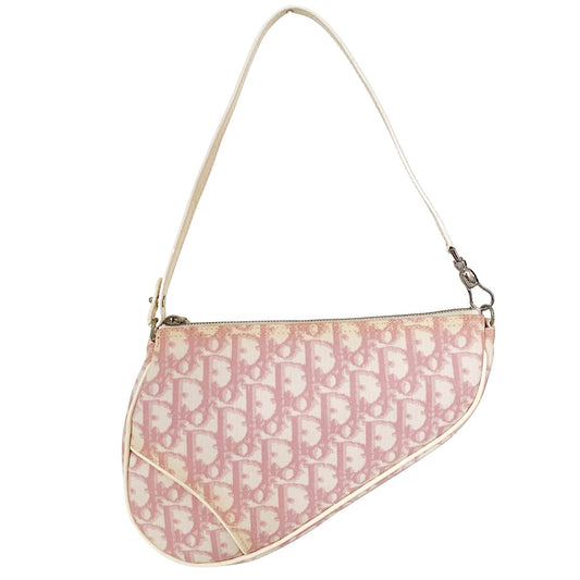 DIOR Trotter Saddle Pink PVC Canvas Shoulder Bag, in , Sold by HIVE PRELOVED - Shoulder Bags, ,