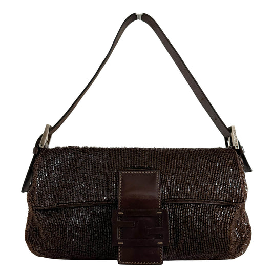 FENDI Baguette Beaded Dark Brown Shoulder Bag, in , Sold by HIVE PRELOVED - Shoulder Bags, ,