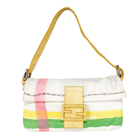 FENDI Baguette Beads Embroidered Yellow Shoulder Bag, in , Sold by HIVE PRELOVED - Shoulder Bags, ,