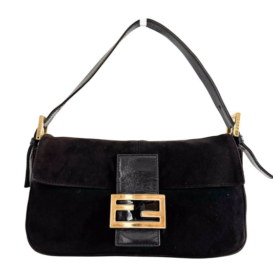 FENDI Baguette Brown Suede / Gold Hardware Shoulder Bag, in , Sold by HIVE PRELOVED - Shoulder Bags, ,