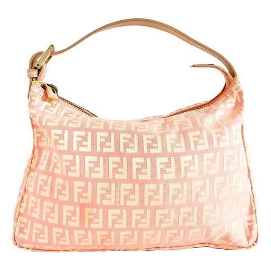 FENDI Baguette Cloth Handbag, Cotton Canvas in Pink, Sold by HIVE PRELOVED - , ,