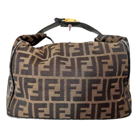 FENDI Baguette Cloth Handbag, Brown in Coated Canvas, Sold by HIVE PRELOVED - , ,