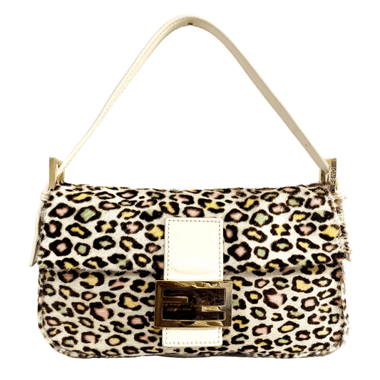 FENDI Baguette Multicolour Leopard Print Pony Hair Shoulder Bag, in , Sold by HIVE PRELOVED - Shoulder Bags, ,