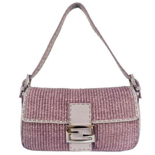 FENDI Baguette Raffia Selleria Shoulder Bag, in , Sold by HIVE PRELOVED - Shoulder Bags, ,