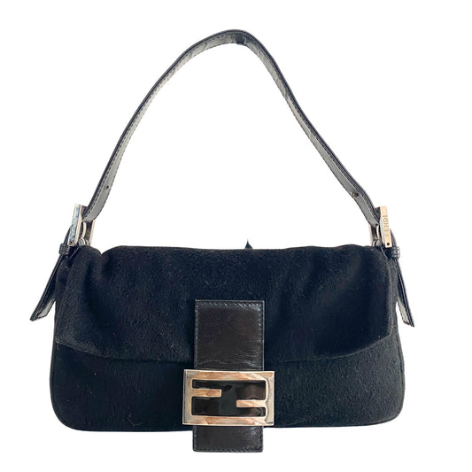 FENDI Baguette Wool Shoulder Bag, in , Sold by HIVE PRELOVED - Shoulder Bags, ,