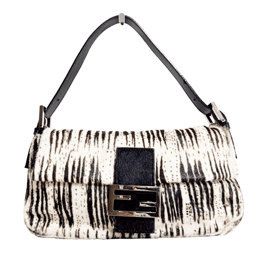 FENDI Baguette Zebra Pony Hair Shoulder Bag, in , Sold by HIVE PRELOVED - Shoulder Bags, ,