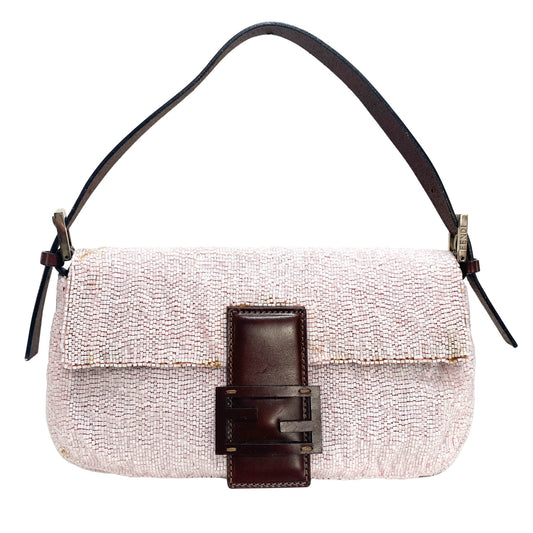 FENDI Beaded Baguette Pink Shoulder Bag, in , Sold by HIVE PRELOVED - Shoulder Bags, ,