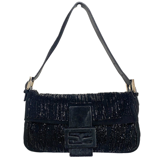 FENDI Black Beaded Baguette, in , Sold by HIVE PRELOVED - Shoulder Bags, ,