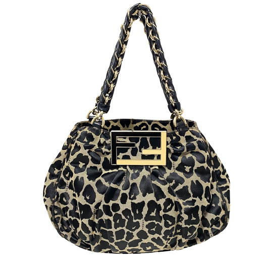 FENDI Cheetah Print Chain Hobo Shoulder Bag, in , Sold by HIVE PRELOVED - Shoulder Bags, ,