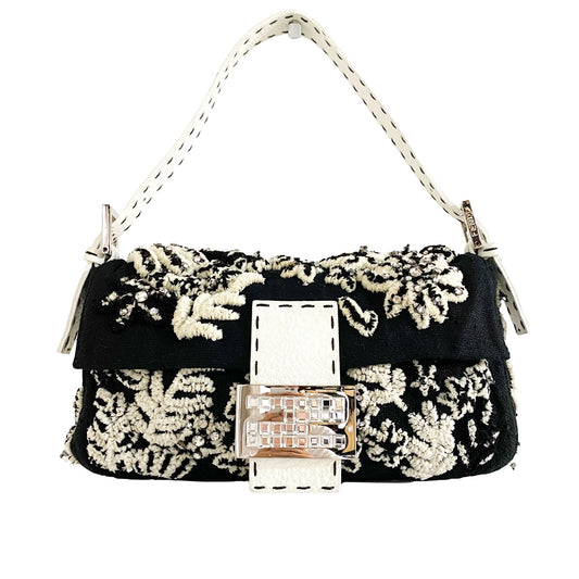 FENDI Floral Selleria Beaded Baguette, in , Sold by HIVE PRELOVED - Shoulder Bags, ,