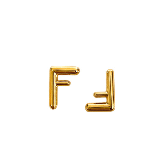 FENDI Gold FF Earrings, in , Sold by HIVE PRELOVED - Earrings, ,