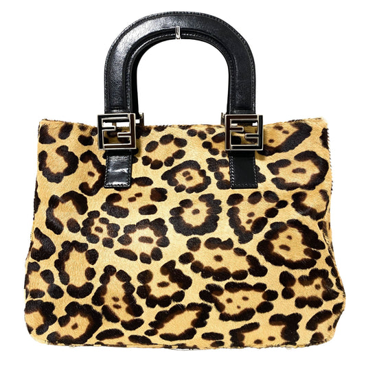 FENDI Leopard Print Pony Hair Gloria Tote Handbag, in , Sold by HIVE PRELOVED - Shoulder Bags, ,