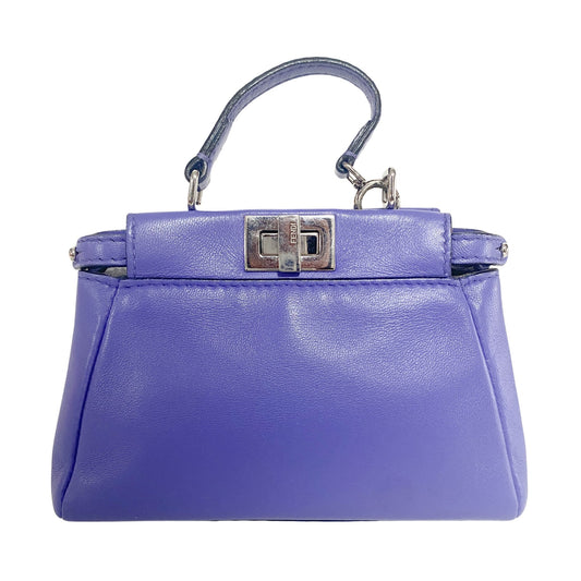 FENDI Micro Peekaboo Purple Shoulder Bag, in , Sold by HIVE PRELOVED - Crossbody bags, Mini bags,