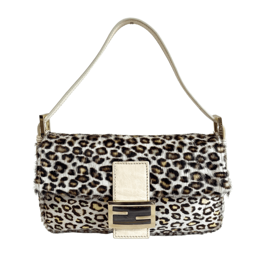 FENDI Multicolor Leopard Print Pony Hair Baguette Shoulder Bag, in , Sold by HIVE PRELOVED - Handle Bags, ,