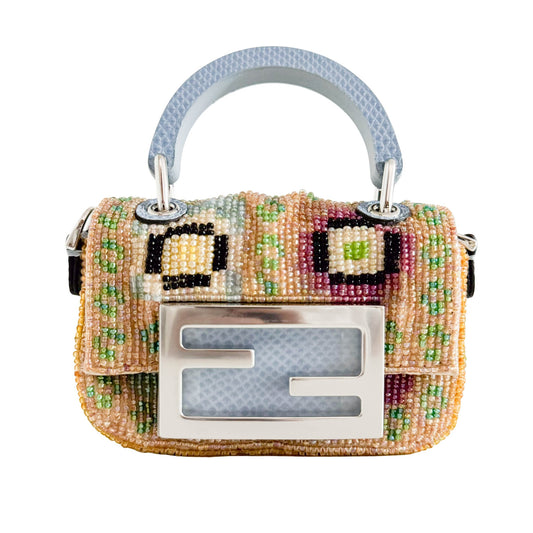 FENDI Nano Baguette Charm Multicolour Beaded Mini Bag (Without Strap), in , Sold by HIVE PRELOVED - Handle Bags, Mini bags,