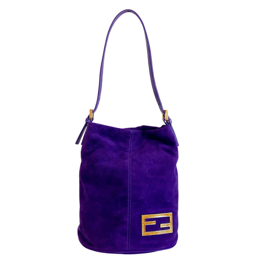 FENDI Purple Suede Bucket Shoulder Bag, in , Sold by HIVE PRELOVED - Bucket bags, Shoulder Bags,