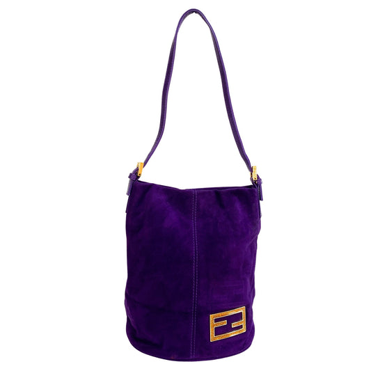 FENDI Purple Suede Mini Bucket Shoulder Bag, in , Sold by HIVE PRELOVED - Bucket bags, Shoulder Bags,