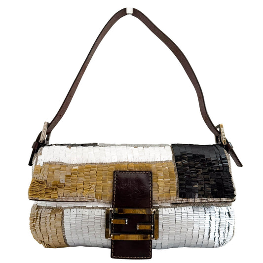 FENDI Sequin Paillettes Beaded Baguette Multicolor, in , Sold by HIVE PRELOVED - Shoulder Bags, ,