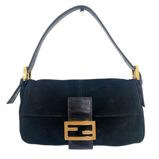 FENDI Suede Baguette Gold Hardware, in , Sold by HIVE PRELOVED - Shoulder Bags, ,