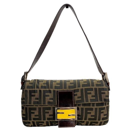 FENDI Zucca Baguette Yellow Enamel Hardware, in , Sold by HIVE PRELOVED - Shoulder Bags, ,